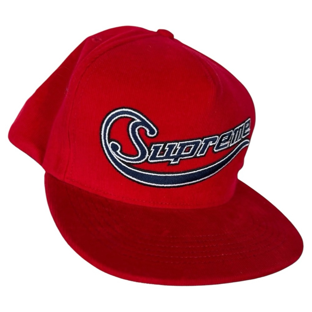 Supreme Metallic Logo Swoosh Baseball Hat